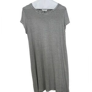 KEPT Boutique Black & White Thin Stripe Dress Women M Medium